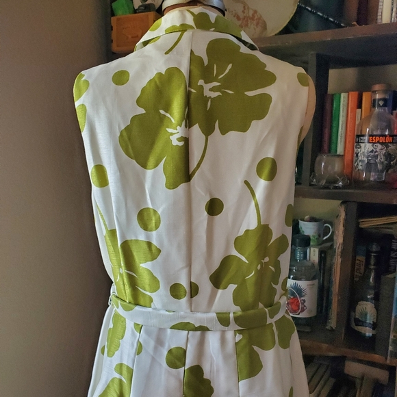 Jessica Howard size 12 Garden Tea Party Green and White Summer Formal Easter - Picture 4 of 8